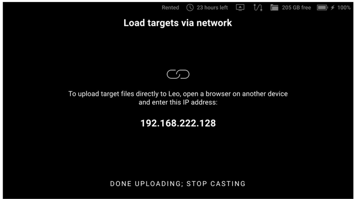 artec-leo-load-targets-via-network
