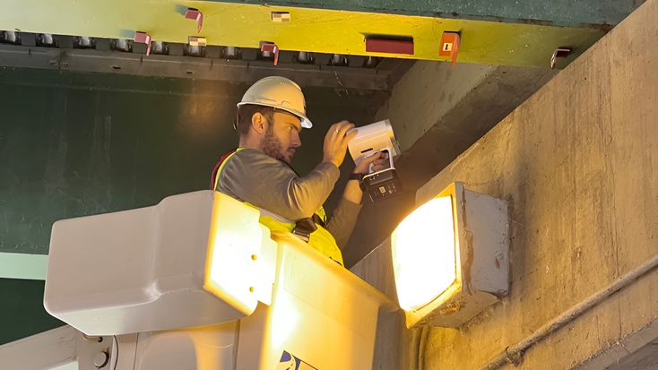 Bridge inspection with Artec Leo