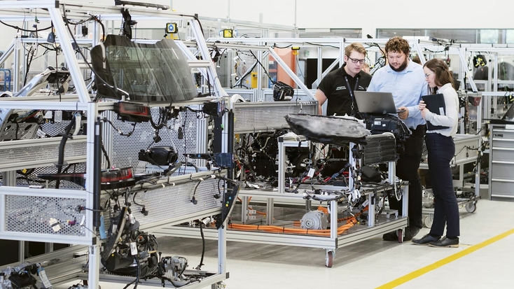 Inspection at car manufacturing facility